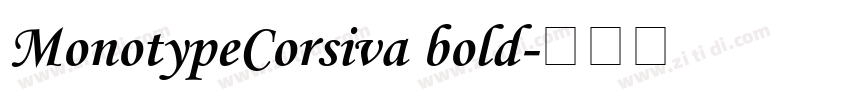 MonotypeCorsiva bold字体转换